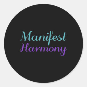 Manifest Harmonie Lila Suizidprävention Awarene Runder Aufkleber