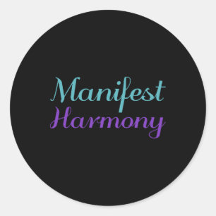 Manifest Harmonie Lila Suizidprävention Awarene Runder Aufkleber