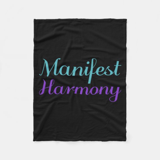 Manifest Harmony Suizidpräventionsbewusstsein Fleecedecke (Vorderseite)