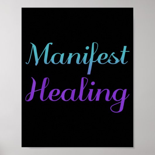 Manifest Healing Suizidpräventionsdesign Poster (Vorne)