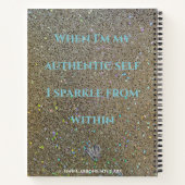 Manifest Journal with mantra or choose your own Notizblock (Rückseite)