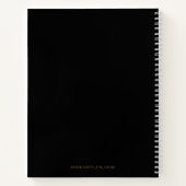 Manifest Your Dream Partner Schwarz-weiß Notizblock (Rückseite)