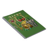 Manifest your dreams Golden lucky charm art Notizblock (Rechte Seite)