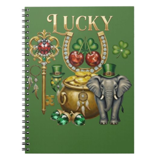 Manifest your dreams Golden lucky charm art Notizblock (Vorderseite)