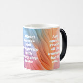 Manifestation Affirmation Verwandlungstasse (VorderseiteRechts)