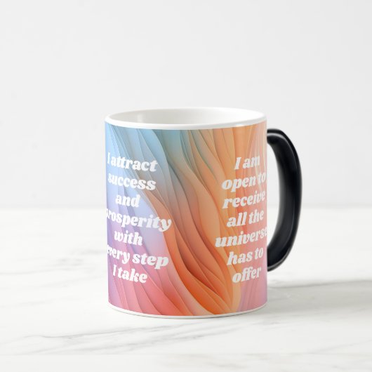 Manifestation Affirmation Verwandlungstasse (VorderseiteRechts)