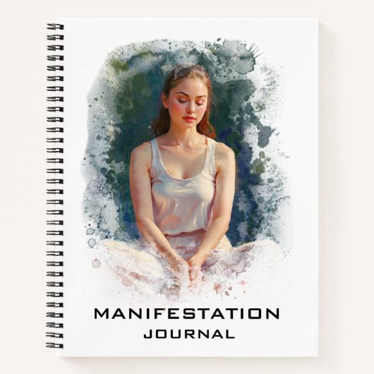 *~* Manifestation AP85 Manifesting Meditating Girl Notizblock (Vorderseite)
