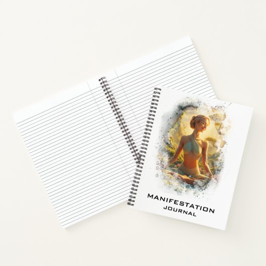 *~* Manifestation AP85 Manifesting Yoga Frau Notizblock (Innenseite)