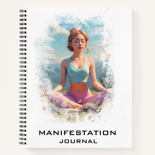 *~* Manifestation AP85 Manifesting Yoga Lady Notizblock (Vorderseite)