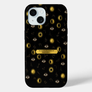 Manifestation Celestial Sun & Moon Zodiac Eye iPhone 15 Hülle