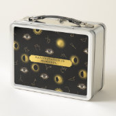 Manifestation Celestial Sun & Moon Zodiac Eye Metall Brotdose (Rückseite)
