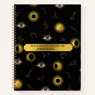 Manifestation Celestial Sun & Moon Zodiac Eye Notizblock