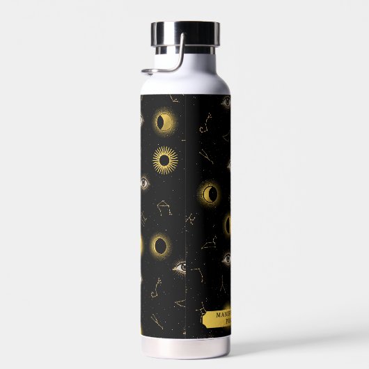 Manifestation Celestial Sun & Moon Zodiac Eye Trinkflasche (Rechts)