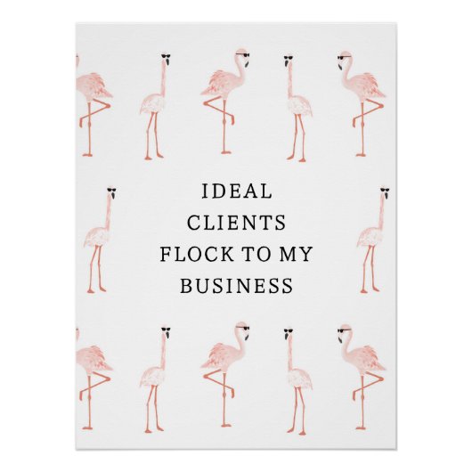 Manifestation der Flamingo-Bejahung Poster (Vorderseite)