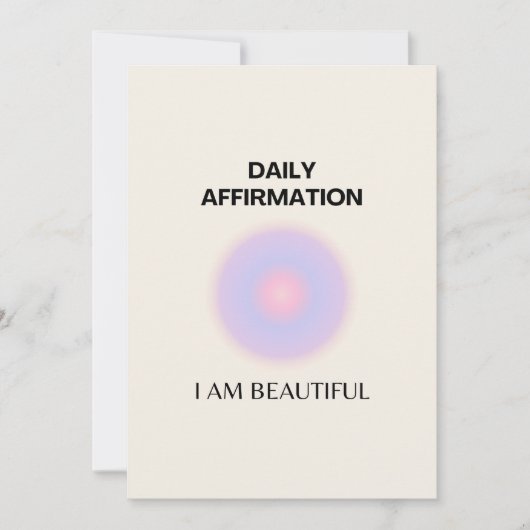 Manifestation der täglichen Affirmationen Dankeskarte (Vorderseite)