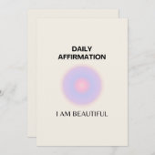 Manifestation der täglichen Affirmationen Dankeskarte (Vorne/Hinten)