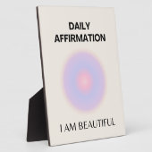 Manifestation der täglichen Affirmationen Fotoplatte (Seite)