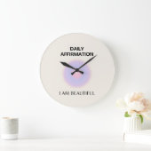 Manifestation der täglichen Affirmationen Große Wanduhr (Zuhause)