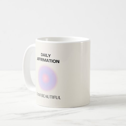 Manifestation der täglichen Affirmationen Kaffeetasse (Vorderseite Links)