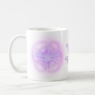 Manifestation des Traumlebens Aura Glow Lila Farbv Kaffeetasse