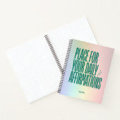 Manifestation farbenfrohe Bekenntnisse für das Tra Notizblock (Innenseite)