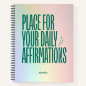 Manifestation farbenfrohe Bekenntnisse für das Tra Notizblock (Vorderseite)