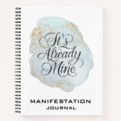 *~* Manifestation Glitzer Blue Manifest AP85 Notizblock (Vorderseite)
