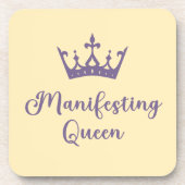 Manifestation Lila Briefe der Königin Getränkeuntersetzer (Vorderseite)