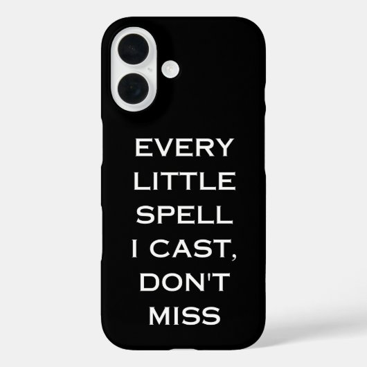 Manifestation Magic Schwarzes Zitat, minimalistisc Case-Mate iPhone Hülle (Rückseite)