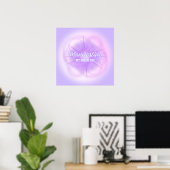 Manifestation meines Traumlebens Aura Gradient Äst Poster (Heimbüro)