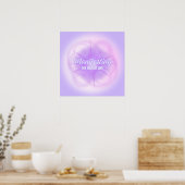 Manifestation meines Traumlebens Aura Gradient Äst Poster (Küche)