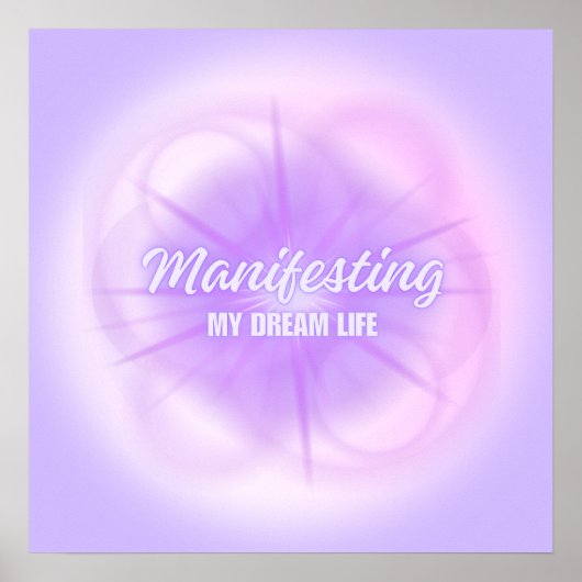 Manifestation meines Traumlebens Aura Gradient Äst Poster (Vorne)