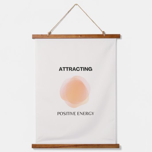 Manifestation, positive Spiritualität, Affirmation Wandteppich Mit Holzrahmen (Vorderseite)