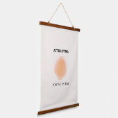 Manifestation, positive Spiritualität, Affirmation Wandteppich Mit Holzrahmen (Gewinkelt)