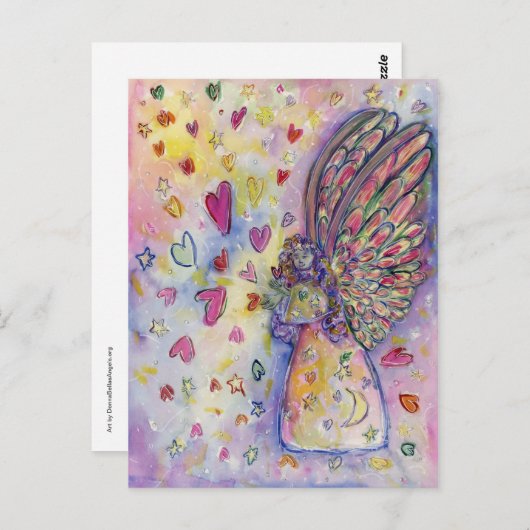 Manifestation Universe Guardian Angel Art Postcard Postkarte (Vorne/Hinten)