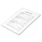 Manifestation von Karos Geld-Leere Karo Notizblock (angewinkelt)