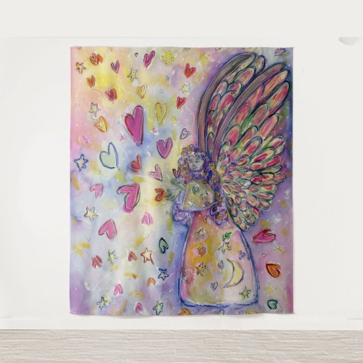 Manifestation von Universe Angel Tapestry Wall Art Wandteppich (Vorderseite)