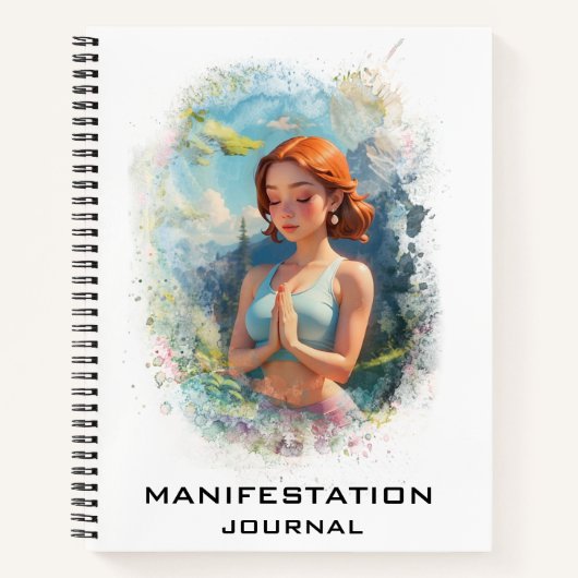 *~* Manifestation Yoga AP85 Manifesting Lady Notizblock (Vorderseite)