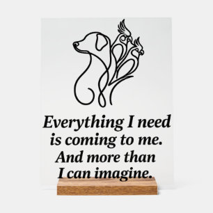 Manifestations-Affirmations-Acrylschild für den Sc Acrylschild