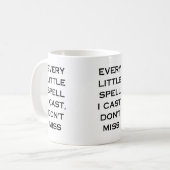 Manifestations-Zitat-Typografie-Design Kaffeetasse (Vorderseite Links)