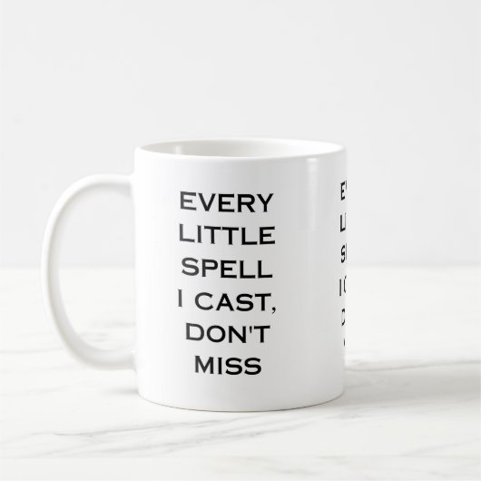 Manifestations-Zitat-Typografie-Design Kaffeetasse (Links)