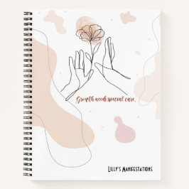 Manifestationsbuch mit braunen Abstrakten Formen Notizblock