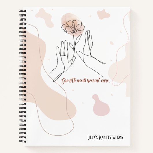 Manifestationsbuch mit braunen Abstrakten Formen Notizblock (Vorderseite)