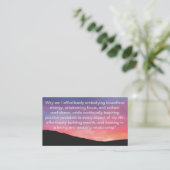 manifestieren der Überschwänglichkeit, indem Gefra Visitenkarte (Stehend Vorderseite)