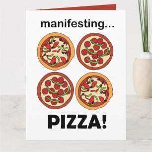 Manifestierende Pepperoni-Käse-Pizza  Karte