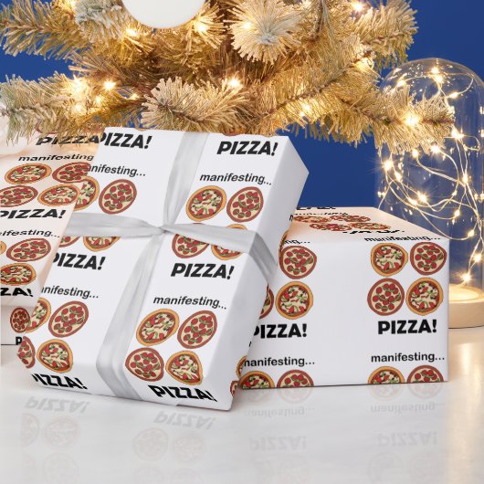 Manifestierende Pizzaparty Geschenkpapier (Feiertage)