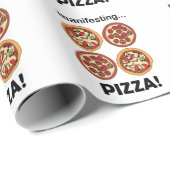 Manifestierende Pizzaparty Geschenkpapier (Rolleneckpunkt)