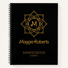 Manifesting Journal Black/Gold, Gesetz der Anziehu Notizblock