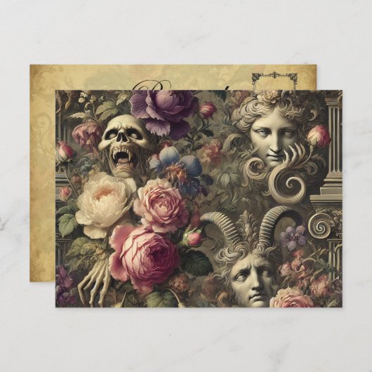 Manifesting Mythos - Gotik Viktorianisch Feiertagspostkarte (Vorne/Hinten)