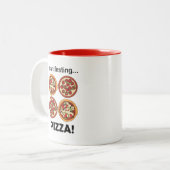 Manifesting Pepperoni Pizza  Zweifarbige Tasse (Vorderseite Links)